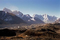 01 Nguzumpa Glacier, Cholatse, Taweche, Kangtega, Thamserku, Kusum Kanguru From Fourth Gokyo Lake Near Scoundrels View